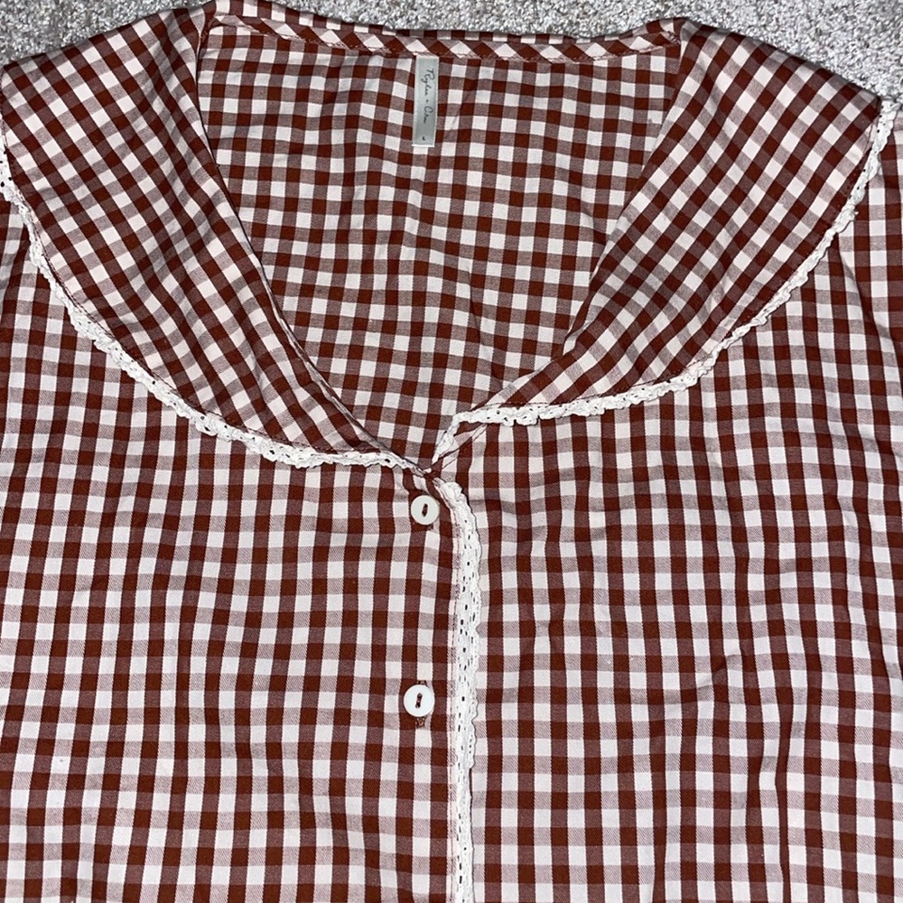 Rylee + Cru Brick Gingham Pajamas - Picture 9 of 12